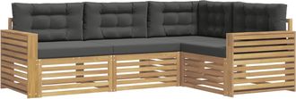vidaXL Conjunto De Sof&aacute;s De Exterior 4 Uds. Blanco Y Antracita Vidaxl