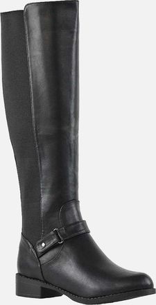XY London Womens XY London Womens/Ladies Mikayla Elasticated Panel Knee-High Boots - Black - Size: 6