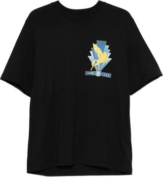 Amiri Pegasus T-shirt met print - Zwart