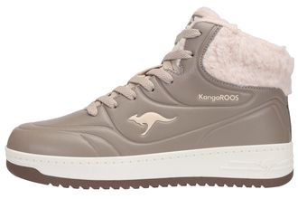 Kangaroos Sneaker KANGAROOS K-TOP SCOOP MID, Damen, Gr. 37, braun (stone braun, crystal gray), Synthetik, Schuhe Sneaker, Warmfutter