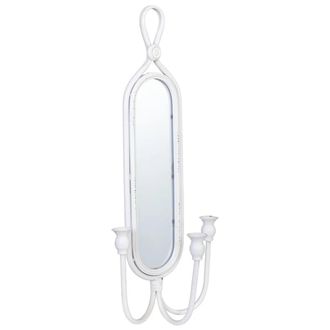 Wanderlust Deco Candelabro de pared de metal envejecido 26 x 13 x 62h cm