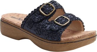 Alegria By Pg Lite Oona Platform Slide Sandal in Fancy Navy at Nordstrom, Size 12Us