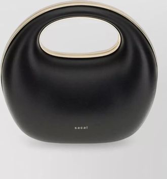 sacai calf leather clutch bag