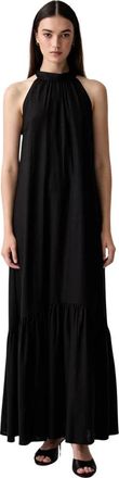 Vicolo Vestido Maxi de Corte Evas&eacute; con Cuello Halter - Dresses - Mujer - Negro - S