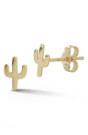 Ember Fine Jewelry 14K Gold Cactus Stud Earrings at Nordstrom Rack