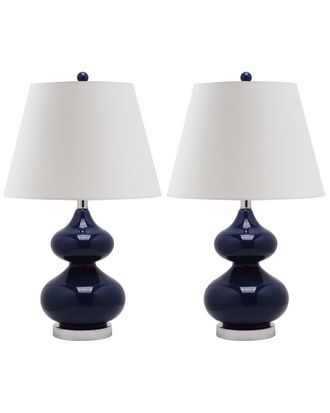 Safavieh Eva 24In Double Gourd Glass Lamp