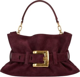 Balmain Medium Anthem suede leather bag in Red at Nordstrom
