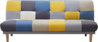 VENTE-UNIQUE.COM Sof&aacute; cama poli&eacute;ster 3 plazas multicolor 178x98cm