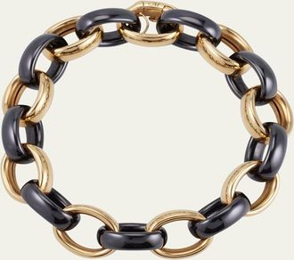 Monica Rich Kosann Marilyn Black Ceramic Link Bracelet