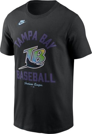 Nike Tampa Bay Rays Cooperstown Nike Mens MLB T-Shirt in Black | N19900ATDV-079
