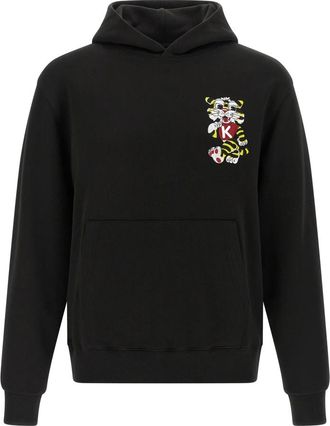 Kenzo Wild Tiger Geborduurde Hoodie - Heren - Hoodies - Zwart - 2XL - Katoen - Hoodies & sweatvesten