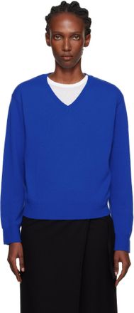 Falconeri Donna Cashmere Maglia Maglione Donna Blauer Scollo A V