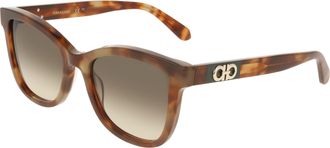 Ferragamo Brown Gradient Square Ladies Sunglasses SF2108S 225 54