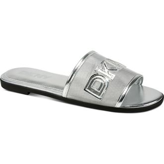DKNY Wren Slide Sandal in Silver at Nordstrom, Size 7.5