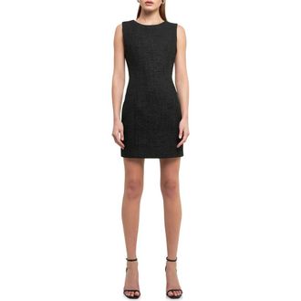 endless rose Sleeveless Tweed Dress in Black at Nordstrom, Size Small