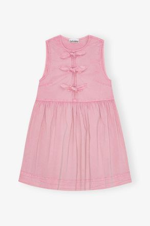 Ganni Pink Washed Dress - Size 10/12 Organic Cotton
