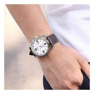 Casio Mens CASIO Minimalistic Casual Watch Business Mens Brown Analog LTP-1314L-7AV