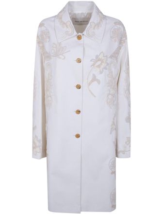 Dries Van Noten Rondero Embroidered Single Braisted Coat