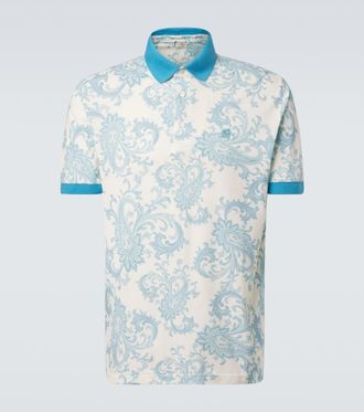 Etro Roma paisley cotton polo shirt