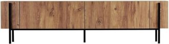 Calicosy Mueble tv 2 puertas abatibles con patas de metal l180 cm - efecto