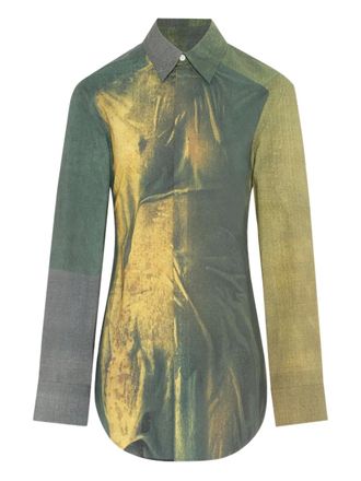 Jean Paul Gaultier Camicia The Acid Water con stampa - Verde