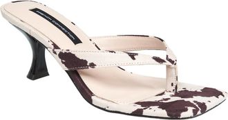 French Connection Trinity Thong Kitten Heel in Brown at Nordstrom, Size 10