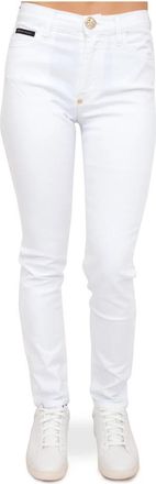 Philipp Plein Skinny Broeken - Dames - Skinny broeken - Wit - W26 - Katoen - Broeken