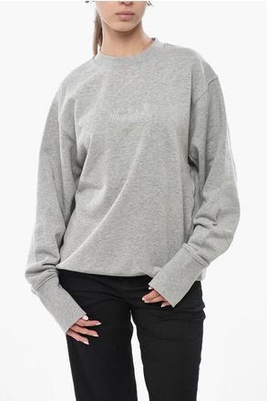 Woolrich Brushed Cotton Crewneck Sweatshirt With Embroidered Logo size L