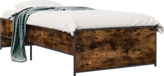 vidaXL Estructura De Cama Roble Ahumado 80 X 200 Cm Vidaxl