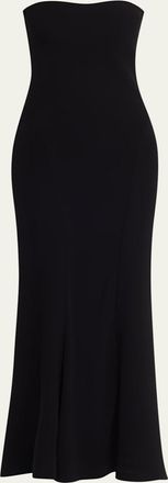 The Row Korose Strapless Silk Trumpet Maxi Dress