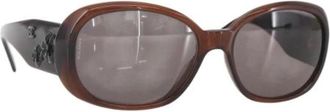 Chanel Pre-owned Accessories, female, Brown, Size: ONE SIZE Pre-owned Plastic Sunglasses