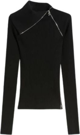 Sportmax Pinna High-Neck Jumper - Dames - Coltruien - Zwart - S - Truien & Vesten