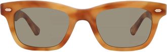 Garrett Leight GROVE SUN Green Rectangular Sunglasses 2143 EMT/GRN 48