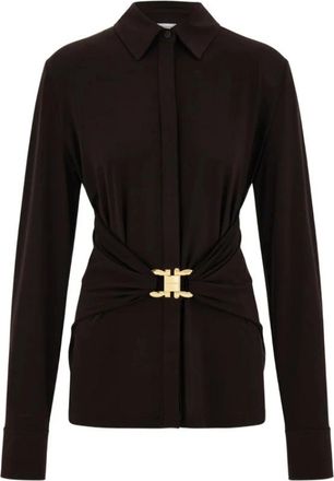 Ferragamo Shirt - Dames - Overhemden - Bruin - S - Overhemden