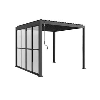 Sweeek Puerta corredera para p&eacute;rgola de 3m, antracita