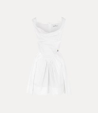 Vivienne Westwood Mini Sunday Dress Compact Poplin White 38 Women