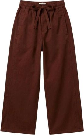 Jcsophie Pompei Wijde Broek - Dames - Broeken - Bruin - Maat: M Katoen