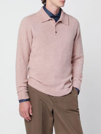 Roberto Collina Polo a maniche lunghe in maglia di cashmere e seta