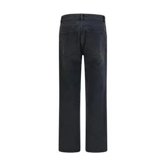 The Row Womens Black Cotton Straight-Leg Jeans Clothing
