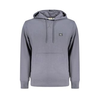 Calvin Klein Hoodies & sweatvesten, Heren, Blauw, L, Katoen, Cotton Hooded Sweatshirt