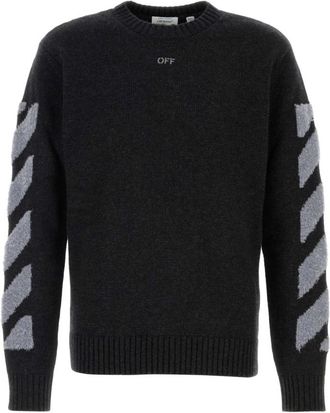 Off-white Black Crew Neck Sweater
