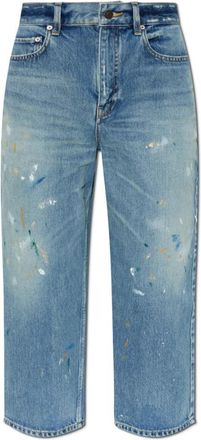 Balenciaga Jeans met vintage-effect - Dames - Cropped Jeans - Blauw - W29 - Katoen - Jeans