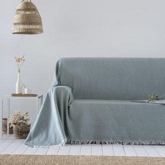 &Eacute;th&eacute;r&eacute;maison Colcha plaid multiusos liso verde 250x290 cm