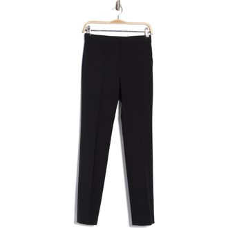 Theory Slim Fit Tailored Wool Blend Pants in Black at Nordstrom Rack, Size 2