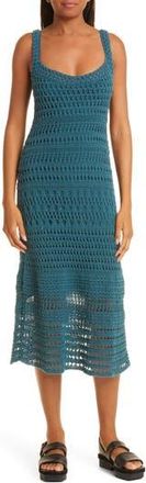 Vince Stretch Cotton Crochet Dress in Blue Waltz at Nordstrom Rack, Size Xx-Small