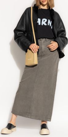 Marni Reversible Shearling Coat, Womens, Black