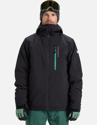 Quiksilver Mens Quiksilver Mens Titano Waterproof Ski Jacket - Black - Size: 44/Regular