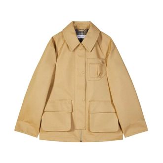 Patrizia Pepe Dames, Jassen, Beige, Maat: M Katoen