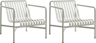 HAY Palissade Lounge Chair Low, hellgrau (2er-Set)