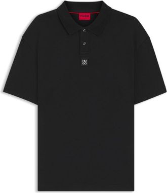 HUGO BOSS Interlock-cotton polo shirt with stacked logo